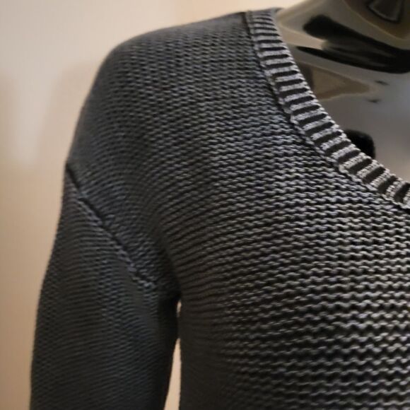 Grey Cotton Cable Knit Sweater - Picture 4 of 7